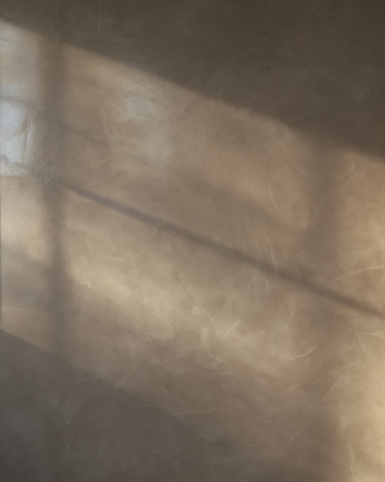 Close-up van Venetian Plaster met zichtbare nerven en gepolijste glans