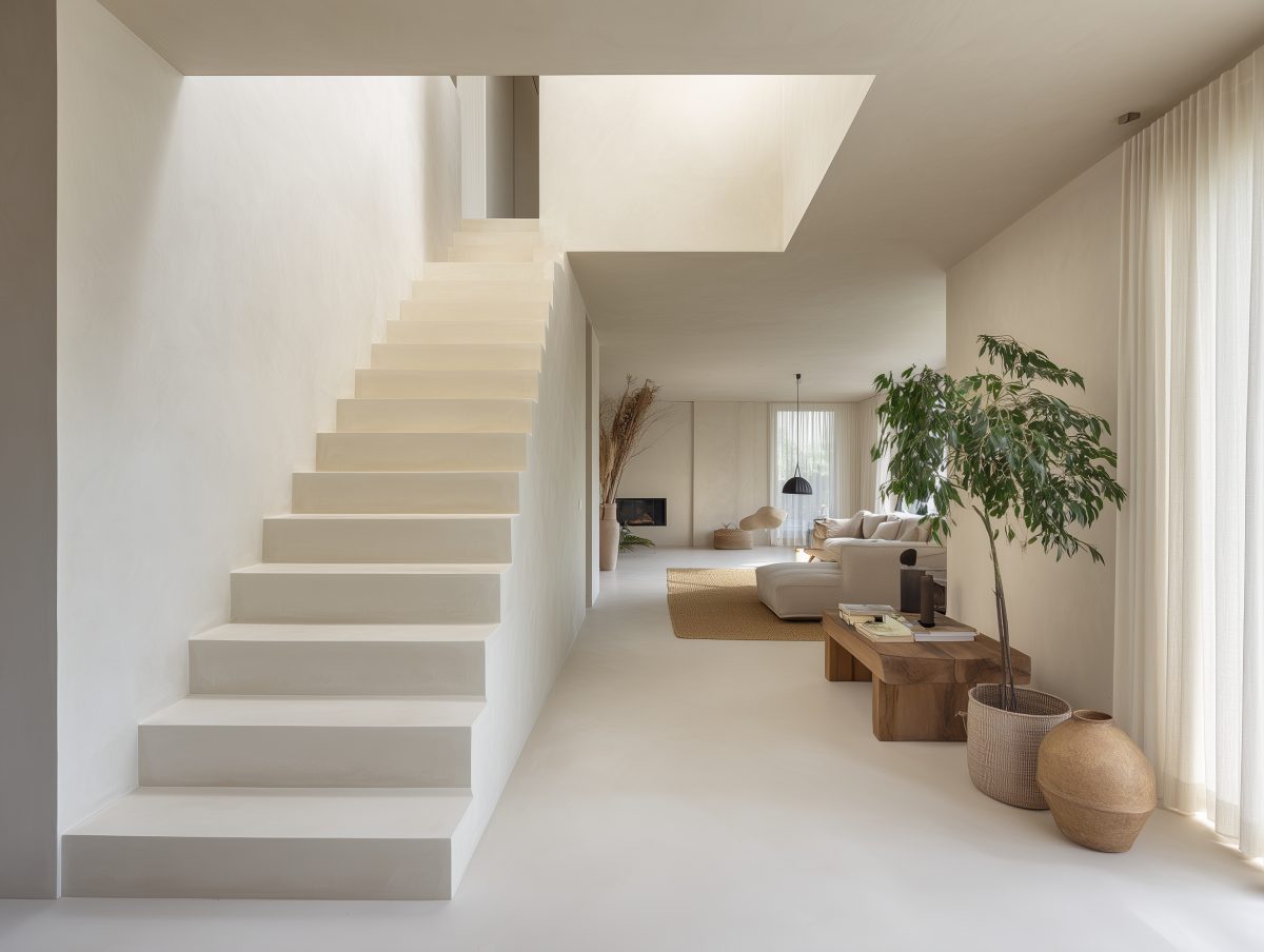 Showroom Hands of Luxury in Lexmond met microcement voorbeeldvloer van 15 m²