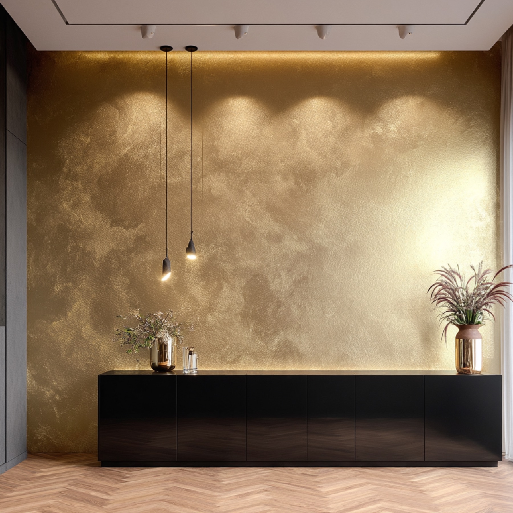 Close-up van Pearlescent Paint met zichtbare parelmoerpigmenten en lichtreflectie